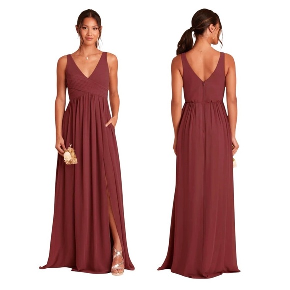 🌻Birdy Grey Laurie Chiffon Dress in Rosewood - Picture 1 of 12